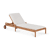 Teak/ off white thin cusion 
