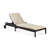 Black teak/ natural thin cusion