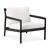 Teak black / Off white cushion