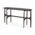 Varnished teak dark brown