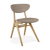 Varnished Oak / Warm Grey Fabric
