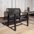 Deep black oak / Black leather
