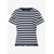 knitted blockstripe ink blue