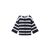 navy offwhite stripe knit