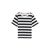 navy offwhite block stripe