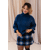 NAVY PEONY CHECK