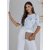 Beige/Blauw