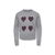 MEDIUM GREY MEL HEARTS/WI