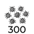 300 larven