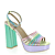 Multicolor Gemetaliseerd Leder/Pastel