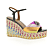 Multicolor Gemetaliseerd Leder/Zwart