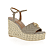 Beige Hanepootprint Textiel/Goud  Stras