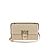 Beige Doorstikt Leder