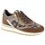 Cognac Nubuck Leder/Multicolor Tweed Textiel/Brons Gemetaliseerd Leder