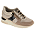 Taupe Suede Leder/Gemetaliseerd Leder/Zwart