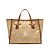 Beige Macrame Textiel/Cognac Generfd Leder