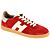 Rood Suede Leder/Wit Glad Leder