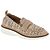 Multicolor Geweven Textiel/Beige Glad Leder