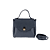Blauw Generfd Leder