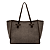 Bruin Gestreept Textiel/Wit/Bruin Leder