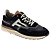 Blauw Suede Leder/- Textiel/Wit