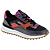Zwart Suede Leder/Reliëfprint/Multicolor Print Leder