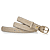 Taupe Suede Leder/Goud Print
