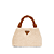 Beige Teddy Textiel/Cognac P.U.