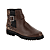 Cognac Glad Leder/Multicolor Luipaardprint Leder
