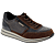 Koffiebruin Generfd Leder/Cognac Suede Leder/Blauw