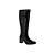 Zwart Glad Leder