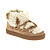 Camel Teddy Wol/Beige Suede Leder