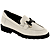Beige Generfd Leder/Zwart