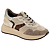 Beige Suede Leder/Gelust Textiel