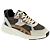 Ecru Mesh Nylon /Brons/Wit Crakeléprint Leder