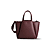 Aubergine Glad Leder