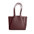 Aubergine Glad Leder
