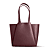 Aubergine Glad Leder