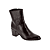 Aubergine Glad Leder