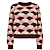Bordeaux - Viscose/Roos Polyester/Ecru