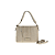 Beige Geweven Raffia /Generfd Leder