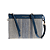 Blauw Geweven Raffia /Generfd Leder