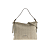 Beige Geweven Raffia /Generfd Leder