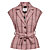 Oudroze Geruit Polyester /Bordeaux Wol