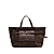 Donkerbruin Suede Leder/Struisvogelprint Leder