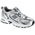 Zilver Gemetaliseerd P.U./Wit Mesh Nylon