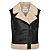 Zwart - P.U./Ecru Teddy Polyester
