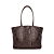 Koffiebruin Kroko Print Leder