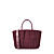 Bordeaux Suede Leder/Kroko Print Leder