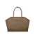 Olijfgroen Suede Leder/Kroko Print Leder